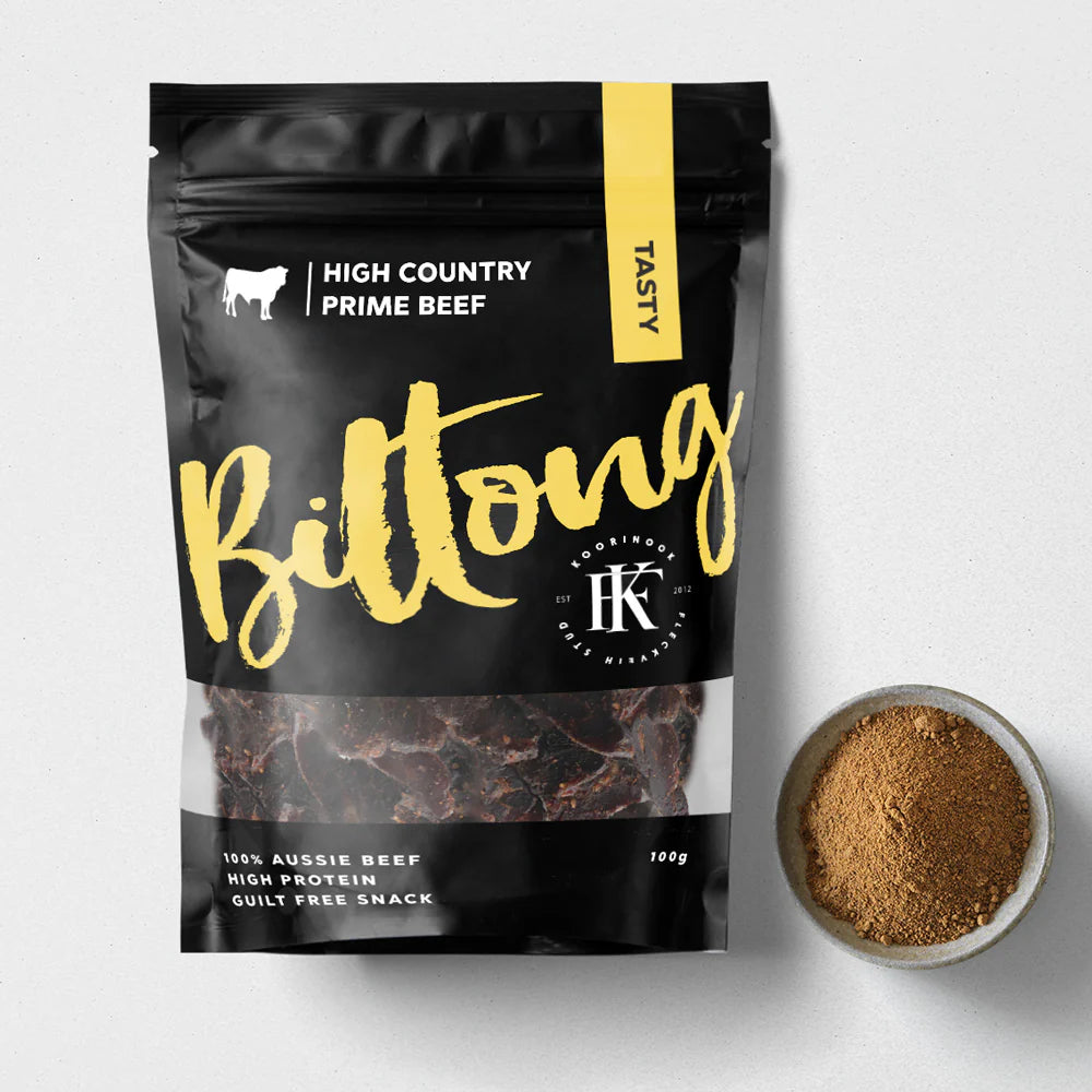 Koorinook Biltong - Tasty 100g - - Mansfield Hunting & Fishing - Products to prepare for Corona Virus