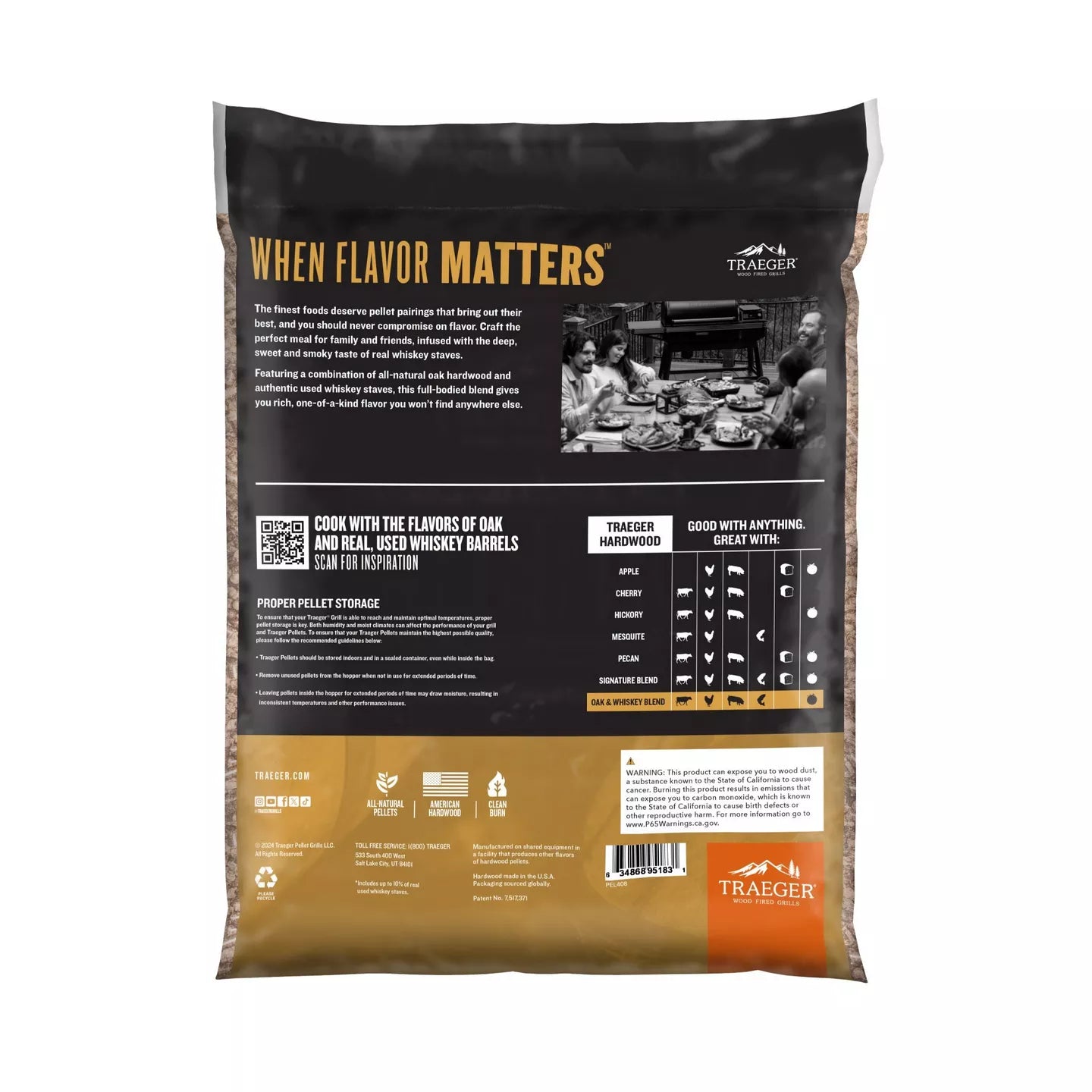 Traeger Oak and Whiskey Pellets 9kg - - Mansfield Hunting & Fishing - Products to prepare for Corona Virus