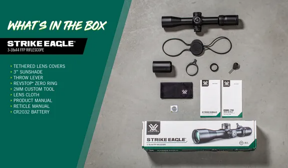 Vortex Strike Eagle 3-18x44 FFP EBR-7C MRAD Scope -  - Mansfield Hunting & Fishing - Products to prepare for Corona Virus