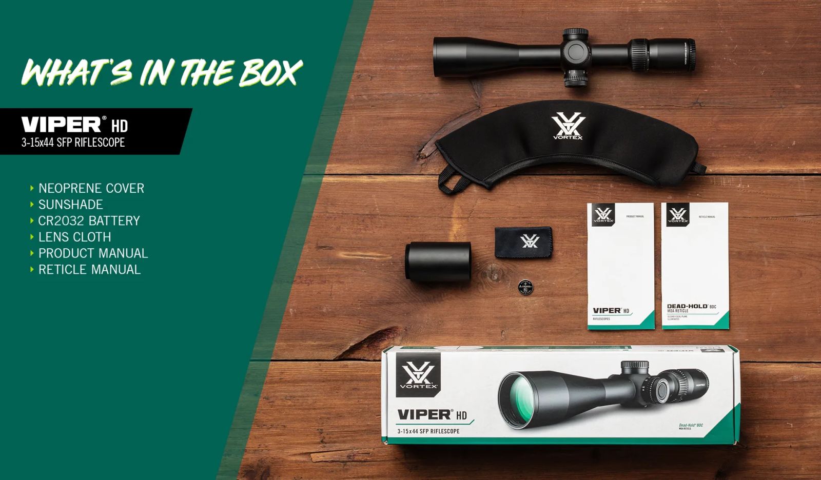 Vortex Viper HD 3-15x44 SFP Dead-Hold BDC -  - Mansfield Hunting & Fishing - Products to prepare for Corona Virus