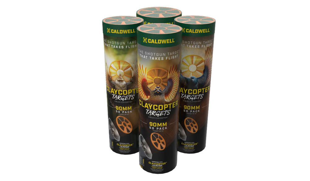 Caldwell Clay Copter Target Disk 90mm - 50pk - - Mansfield Hunting & Fishing - Products to prepare for Corona Virus