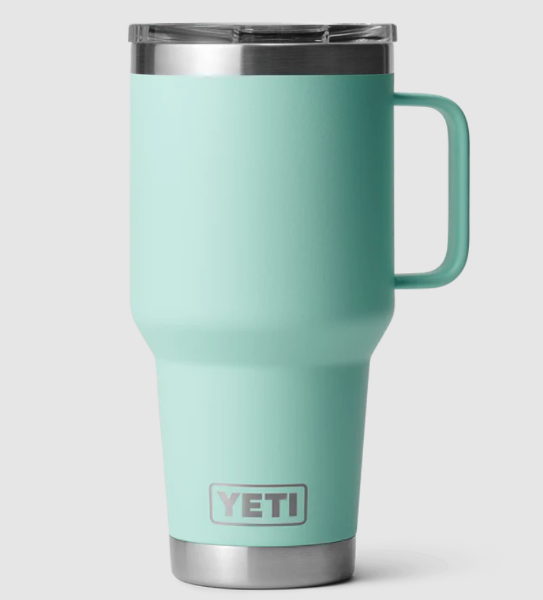 Yeti 30oz Travel Mug with StrongHold Lid (887ml) - 30OZ / SEAFOAM GREEN - Mansfield Hunting & Fishing - Products to prepare for Corona Virus