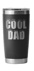 Yeti 20oz Tumbler with MagSlider Lid (591ml) - Cool Dad - Fathers Day Limited Edition - 20OZ / BLACK - Mansfield Hunting & Fishing - Products to prepare for Corona Virus