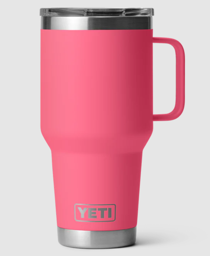Yeti 30oz Travel Mug with StrongHold Lid (887ml) - 30OZ / TROPICAL PINK - Mansfield Hunting & Fishing - Products to prepare for Corona Virus