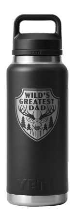 Yeti 36oz Bottle with Chug Cap (1065ml) - Wild's Greatest Dad - Fathers Day Limited Edition - - Mansfield Hunting & Fishing - Products to prepare for Corona Virus