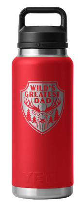 Yeti 36oz Bottle with Chug Cap (1065ml) - Wild's Greatest Dad - Fathers Day Limited Edition - - Mansfield Hunting & Fishing - Products to prepare for Corona Virus