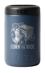 Yeti Australian Colster 375ml Can Insulator - Born To Ride - Fathers Day Limited Edition - NAVY - Mansfield Hunting & Fishing - Products to prepare for Corona Virus