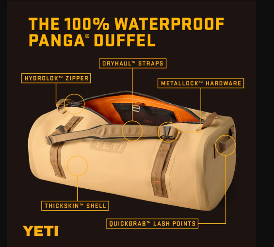 Yeti Panga Waterproof Duffel Bag - 100lt - - Mansfield Hunting & Fishing - Products to prepare for Corona Virus