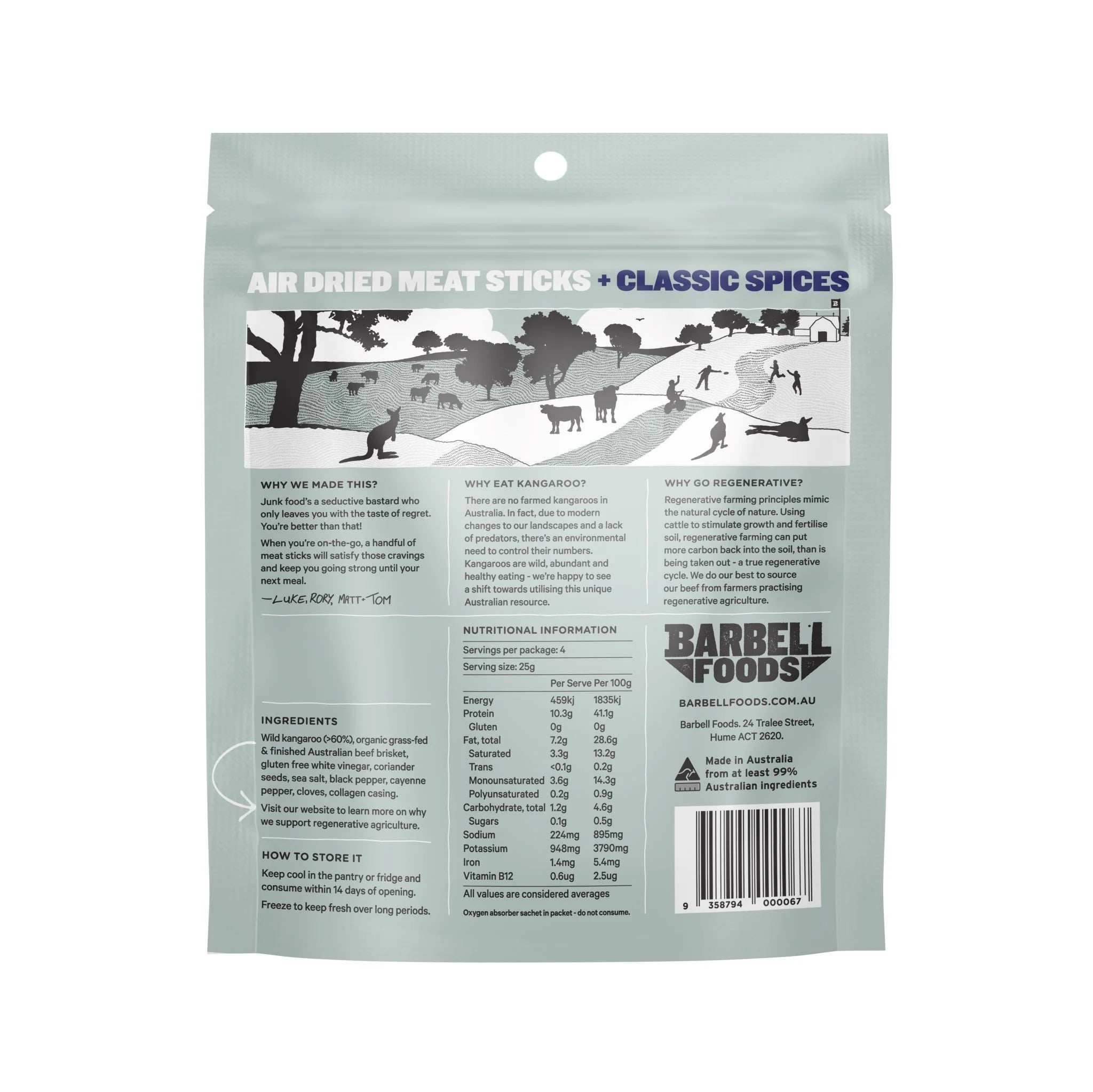 Barbell Meat Sticks - Various Flavours - 100g - - Mansfield Hunting & Fishing - Products to prepare for Corona Virus