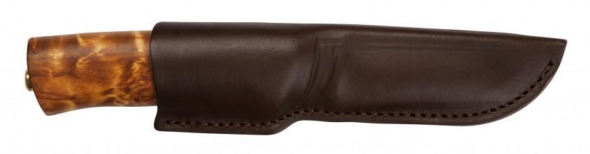 Helle Eggen Knife - 101mm Drop Point Triple Laminated Blade - Dark Brown Sheath - - Mansfield Hunting & Fishing - Products to prepare for Corona Virus