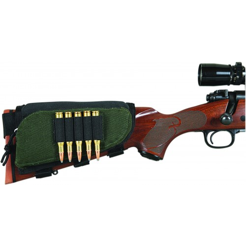 Allen Butt Stock Rifle Shell Holder Velcro With Zip Pocket - - Mansfield Hunting & Fishing - Products to prepare for Corona Virus
