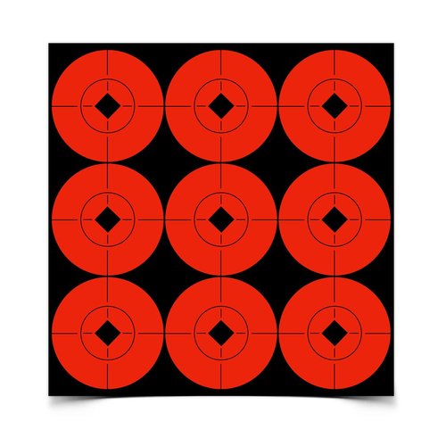 Birchwood Casy Target Spots 10 Sheets 90 Targets - - Mansfield Hunting & Fishing - Products to prepare for Corona Virus