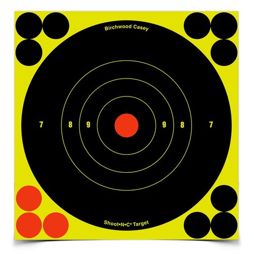 Birchwood Casey Shoot N C 8 Bulls-Eye Target 6 Pack - - Mansfield Hunting & Fishing - Products to prepare for Corona Virus