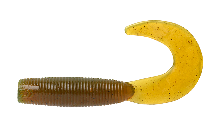 Daiwa Baitjunkie 2.5 Inch Grub - MOTOR OIL UV - Mansfield Hunting & Fishing - Products to prepare for Corona Virus