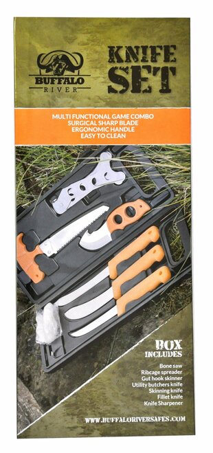Buffalo River Slaughter/Knife Set In Hard Case - - Mansfield Hunting & Fishing - Products to prepare for Corona Virus
