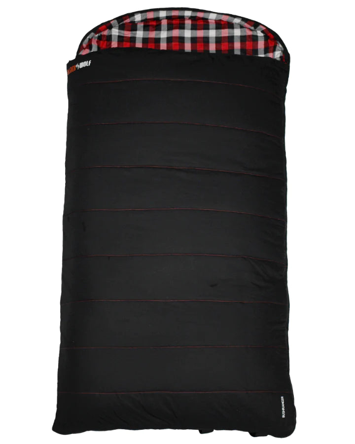 BlackWolf Bushranger Series Sleeping Bag -5 degrees - BLACK - Mansfield Hunting & Fishing - Products to prepare for Corona Virus