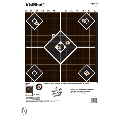 Champion Sight In Target Visishot 10 Pacl 13 Inch X18 Inch - - Mansfield Hunting & Fishing - Products to prepare for Corona Virus
