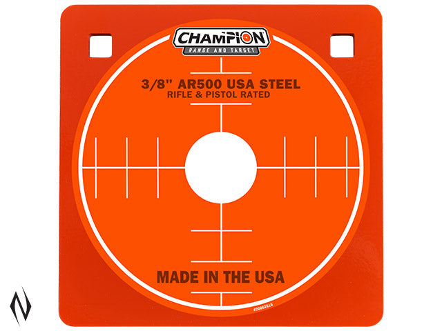 Champion AR500 Centrefire Rifle Steel Target 3/8 Square 8 Inch -  - Mansfield Hunting & Fishing - Products to prepare for Corona Virus