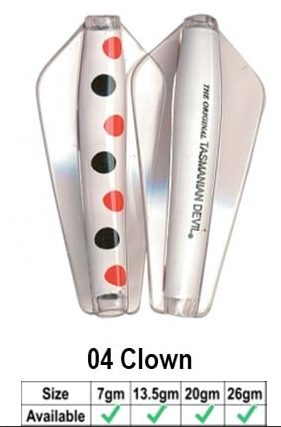 Tassie Devil 7gr - 7GR / 4 CLOWN - Mansfield Hunting & Fishing - Products to prepare for Corona Virus