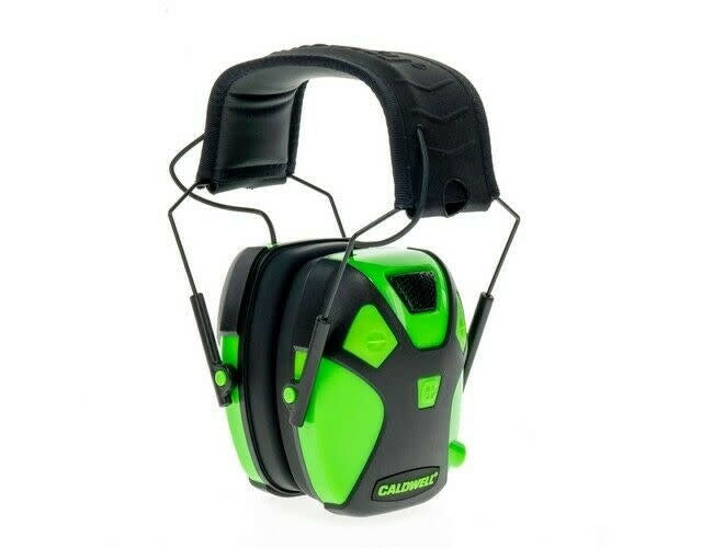 Caldwell Emax Pro Youth Electronic EarMuffs Neon Green - - Mansfield Hunting & Fishing - Products to prepare for Corona Virus