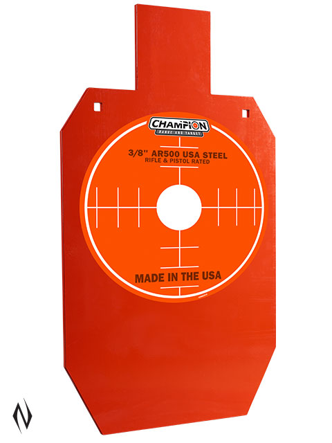 Champion AR500 Centre Rifle Steel Target 3/8 33% IPSC -  - Mansfield Hunting & Fishing - Products to prepare for Corona Virus