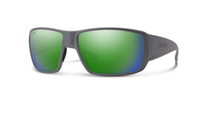 Smith Optics Guides Choice - Matte Cement Chromapop Glass Polarized Green Mirror - - Mansfield Hunting & Fishing - Products to prepare for Corona Virus