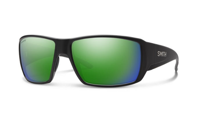 Smith Optics Guides Choice - Matte Black Chromapop Glass Polarized Green Mirror - - Mansfield Hunting & Fishing - Products to prepare for Corona Virus