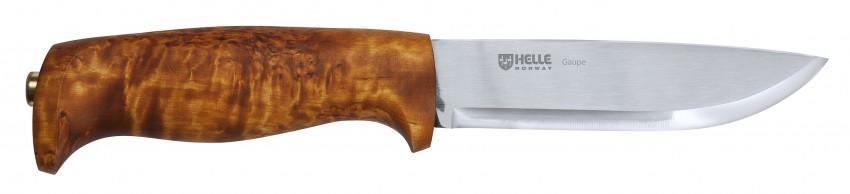 Helle Gaupe Knife - Triple Laminated Stanless 107mm- Curly Birch Handle - - Mansfield Hunting & Fishing - Products to prepare for Corona Virus