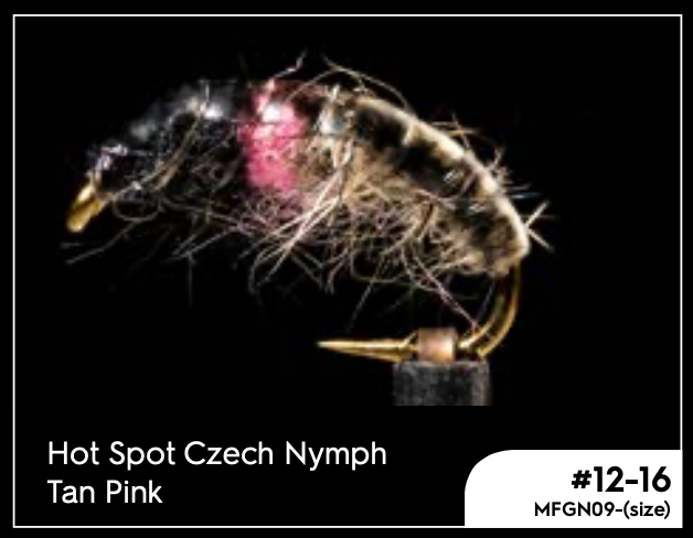 Manic Hot Spot Czech Nymph - Tan Pink - - Mansfield Hunting & Fishing - Products to prepare for Corona Virus