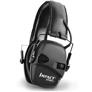 Howard Leight Impact Sport Black Ear Muff 24DB Rating - - Mansfield Hunting & Fishing - Products to prepare for Corona Virus