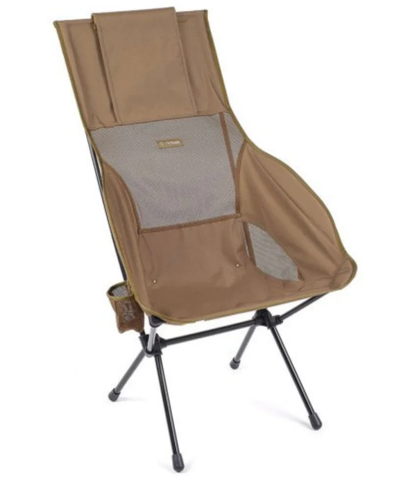 Helinox Savanna Chair Coyote Tan With Black Frame - - Mansfield Hunting & Fishing - Products to prepare for Corona Virus