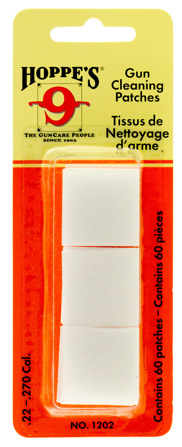 Hoppes Synthetic Patches 22-270 60pk - - Mansfield Hunting & Fishing - Products to prepare for Corona Virus