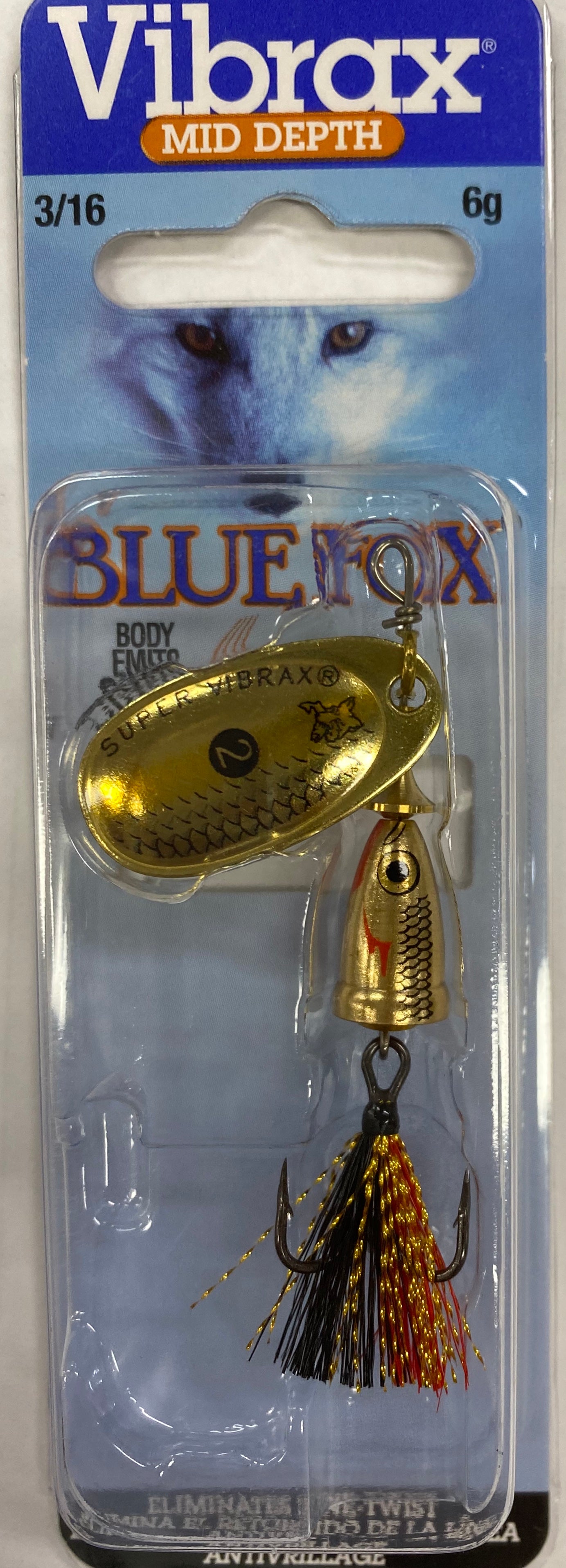 Blue Fox Vibrax Fox Tail Size 2 - 2 / GSDX - Mansfield Hunting & Fishing - Products to prepare for Corona Virus