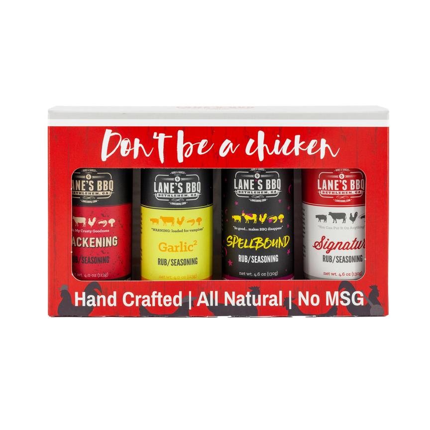 Lanes Small 4 Rub Gift Pack - Chicken Themed -  - Mansfield Hunting & Fishing - Products to prepare for Corona Virus