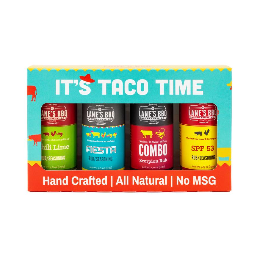 Lanes Small 4 Rub Gift Pack - Taco Themed -  - Mansfield Hunting & Fishing - Products to prepare for Corona Virus