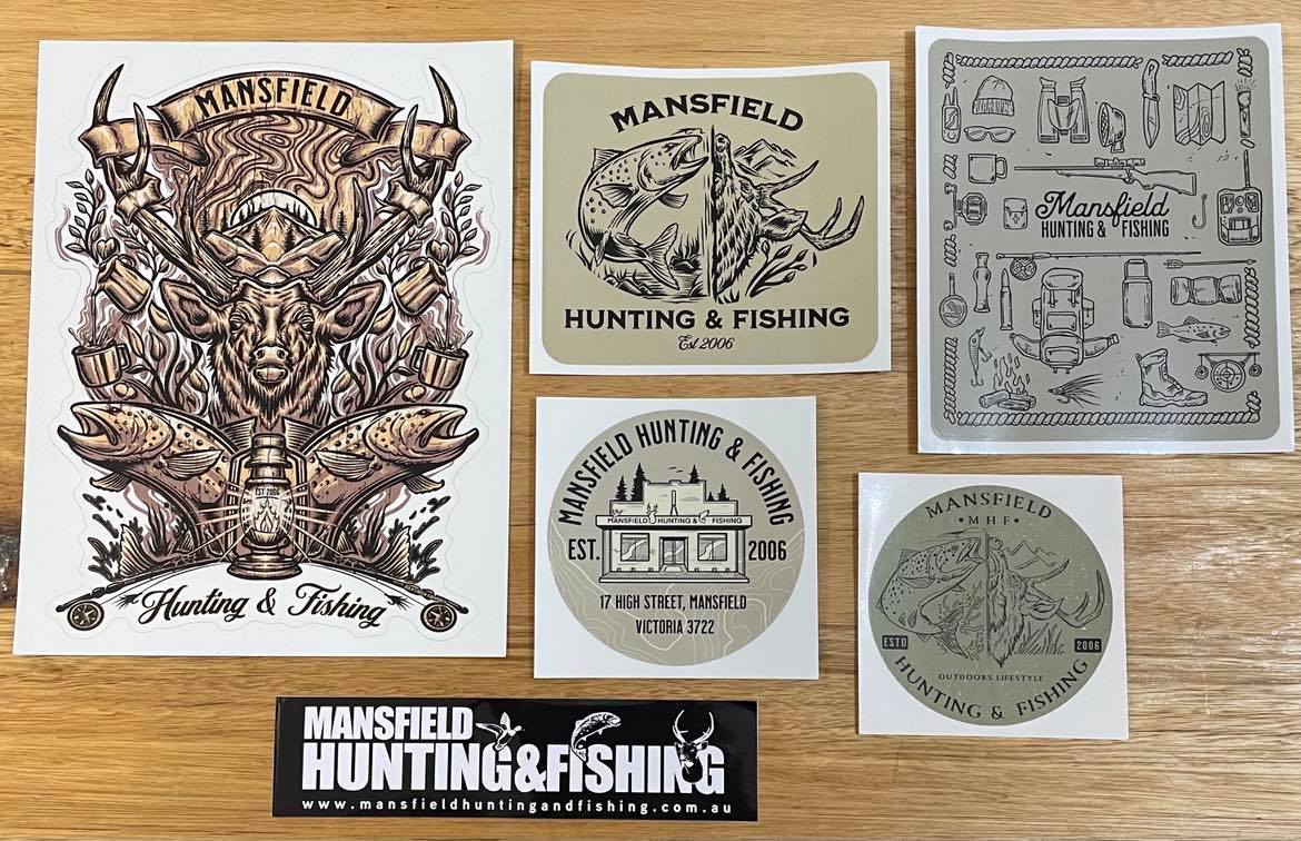 MHF Sticker Pack -  - Mansfield Hunting & Fishing - Products to prepare for Corona Virus