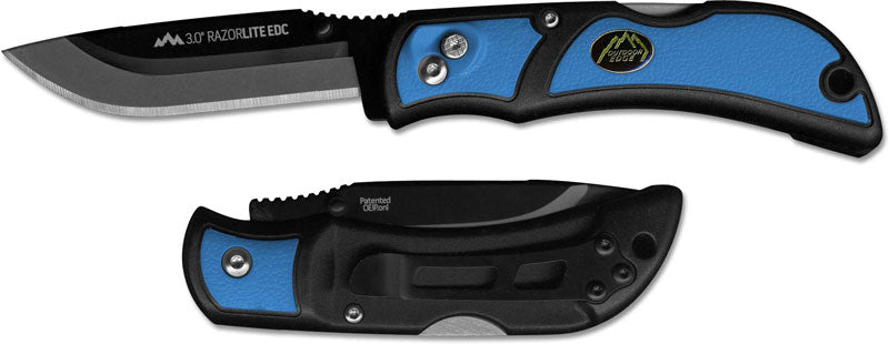 Couteau Pliant Outdoor Edge Razor-Lite EDC - Lame Remplaçable Bleue 3,5" - Pour Chasse Et Plein Air