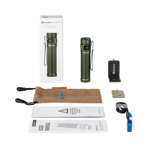 Olight Baton 3 Pro 1500 Lumens Torch - OD Green -  - Mansfield Hunting & Fishing - Products to prepare for Corona Virus