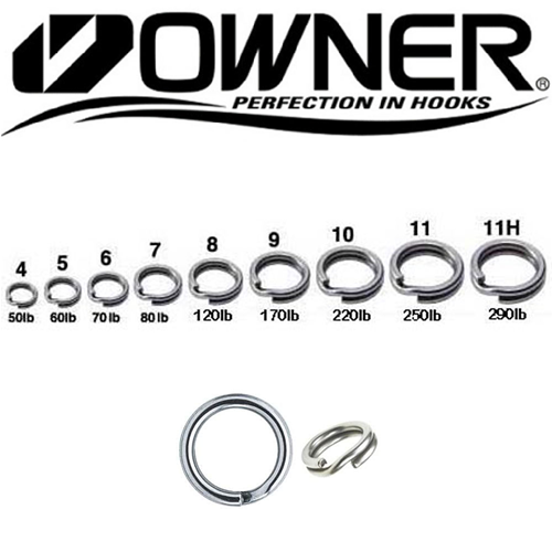 Owner American Hyper Wire Split Rings – Assorted Sizes (Model 5196) – Terminal Tackle