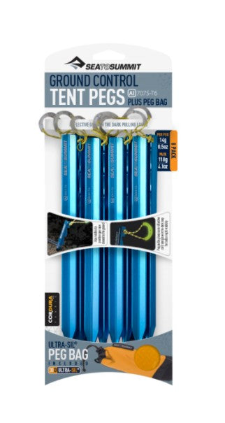 Sea To Summit Ground Control Tent Pegs Plus Peg Bag -  - Mansfield Hunting & Fishing - Products to prepare for Corona Virus