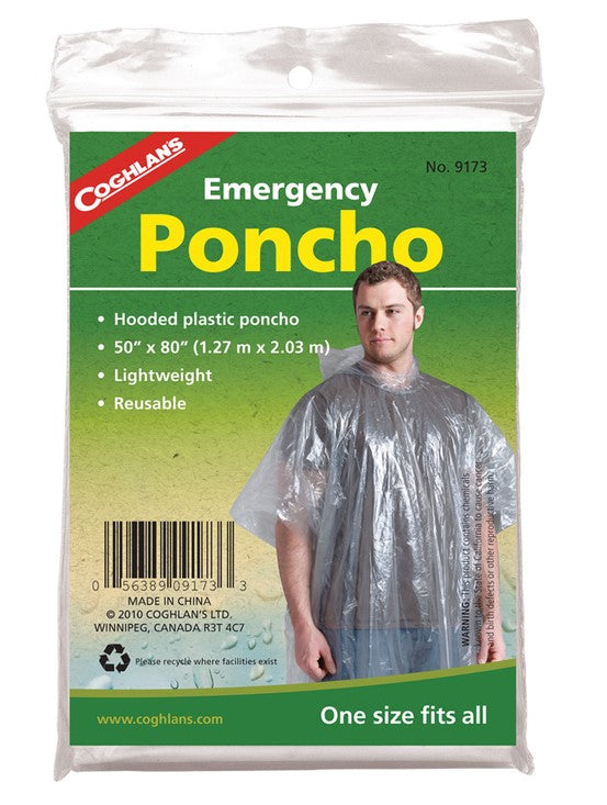 Coghlans Emergency Poncho -  - Mansfield Hunting & Fishing - Products to prepare for Corona Virus