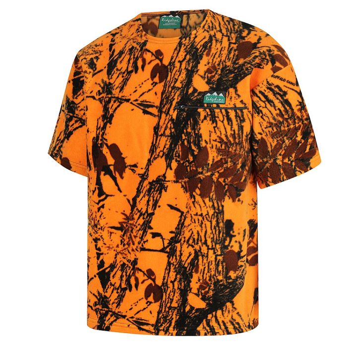Ridgeline Premium Workman Zip Tee - Blaze Camo - S / BLAZE CAMO - Mansfield Hunting & Fishing - Products to prepare for Corona Virus