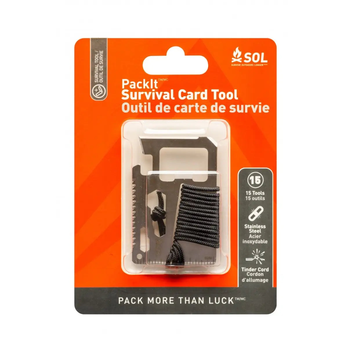 SOL Packit Survival Card Tool - - Mansfield Hunting & Fishing - Products to prepare for Corona Virus
