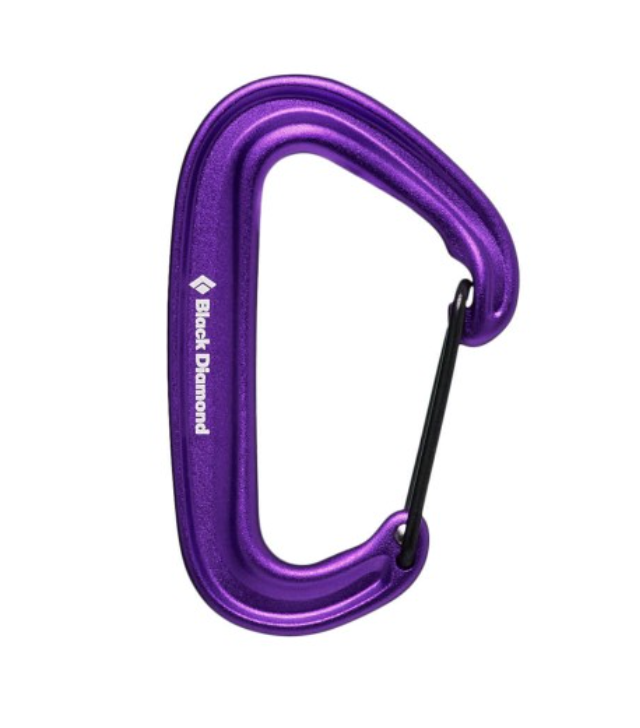 Black Diamond Minwire Carabiner - Purple - - Mansfield Hunting & Fishing - Products to prepare for Corona Virus