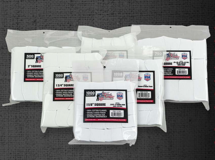 ProShot 17-22 cal Rimfire Patches - - Mansfield Hunting & Fishing - Products to prepare for Corona Virus