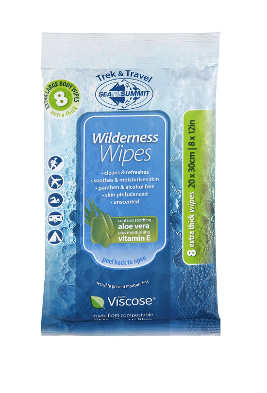Sea To Summit Wilderness Wipes Compact - 12 pack - - Mansfield Hunting & Fishing - Products to prepare for Corona Virus