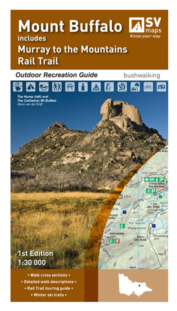 SV Maps - Mount Buffalo 1st Edition - - Mansfield Hunting & Fishing - Products to prepare for Corona Virus