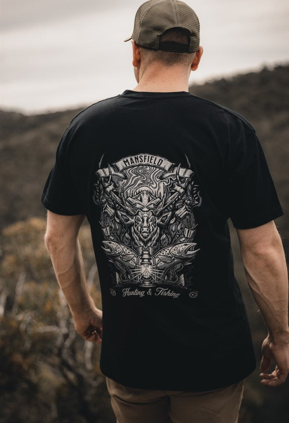 MHF High Country Tee Shirt - Black - S / BLACK - Mansfield Hunting & Fishing - Products to prepare for Corona Virus