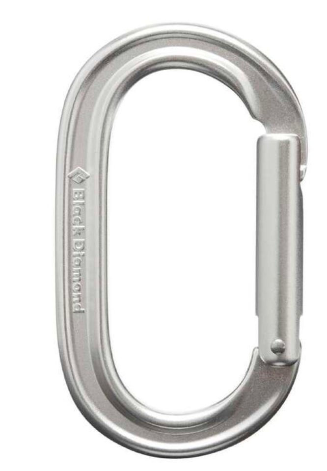 Black Diamond Oval Keylock Carabiner - Silver - - Mansfield Hunting & Fishing - Products to prepare for Corona Virus