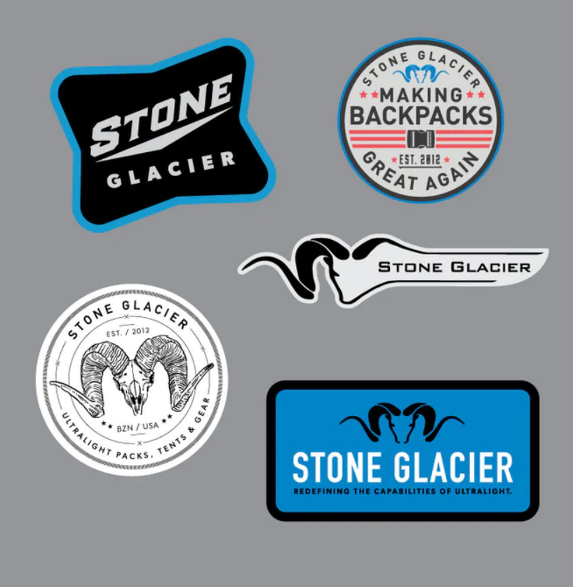 Stone Glacier SG Slap-On Sticker Pack -  - Mansfield Hunting & Fishing - Products to prepare for Corona Virus